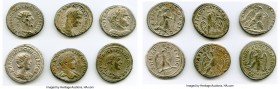 ANCIENT LOTS. Roman Provincial. AD 3rd century. Lot of six (6) BI tetradrachms. About VF-VF, Silvering. Includes: BI tetradrachm (6), various rulers. ...