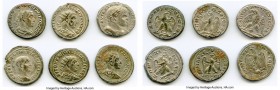 ANCIENT LOTS. Roman Provincial. AD 3rd century. Lot of six (6) BI tetradrachms. About VF-VF, Silvering. Includes: BI tetradrachm (6), various rulers. ...