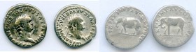 ANCIENT LOTS. Roman Imperial. Titus (AD 79-81). Lot of two (2) AR denarii. Fine. Includes: various types of Titus denarii. Total two (2) coins in lot....