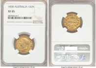 Victoria gold Sovereign 1858-SYDNEY XF45 NGC, Sydney mint, KM4. AGW 0.2353 oz. 

HID09801242017

© 2020 Heritage Auctions | All Rights Reserved