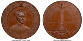 Carl von Kopal bronzed copper Specimen Medal 1853 SP65 PCGS, Hauser-2202. 64mm. CARL V KOPAL OBERST DES X IAEGER-BATAILLONS surrounding facing bust, h...