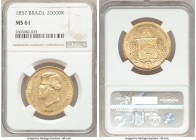 Pedro II gold 20000 Reis 1857 MS61 NGC, Rio de Janeiro mint, KM468. AGW 0.5286 oz. 

HID09801242017

© 2020 Heritage Auctions | All Rights Reserve...