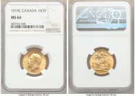 George V gold Sovereign 1919-C MS64 NGC, Ottawa mint, KM20. AGW 0.2355 oz. 

HID09801242017

© 2020 Heritage Auctions | All Rights Reserved