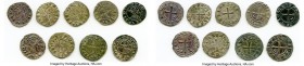 Principality of Antioch 9-Piece Lot of Uncertified Bohemond Era "Helmet" Deniers ND (1163-1201) VF, Average size 18mm. Average weight 0.91gm. Sold as ...
