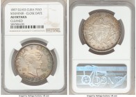 Republic Souvenir Peso 1897 AU Details (Cleaned) NGC, Gorham mint, KM-XM2. Type II, close date, star below 97 baseline. 

HID09801242017

© 2020 H...