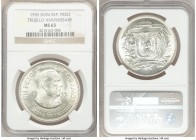 Republic Peso 1955-(p) MS65 NGC, Philadelphia mint, KM23. Trujillo anniversary issue. 

HID09801242017

© 2020 Heritage Auctions | All Rights Rese...