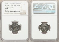 Besançon. Anonymous 5-Piece Lot of Certified Denier ND (1200-1300) NGC Rob-4756. Lot includes (2) VF25 and (3) VF20. Sold as is, no returns. 

HID09...