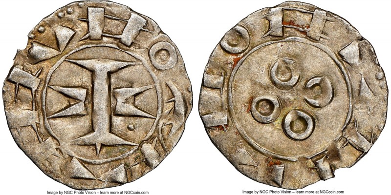 Melgueil. Anonymous 5-Piece Lot of Certified Deniers NGC, Average size 18mm. Ave...