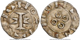 Melgueil. Anonymous 5-Piece Lot of Certified Deniers NGC, Average size 18mm. Average weight 0.92gm. Lot includes (1) AU55 and (4) AU53. Sold as is, no...
