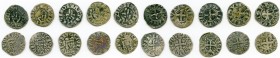 10-Piece Lot of Uncertified Assorted Deniers ND (12th-13th Century) VF, Lot includes Besançon (5) Louis IX (2) and Philip IV (3). Average 18mm. Weight...