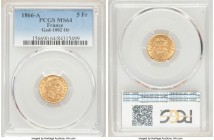 Napoleon III gold 5 Francs 1866-A MS64 PCGS, Paris mint, KM803.1, Gad-1002. 

HID09801242017

© 2020 Heritage Auctions | All Rights Reserved