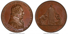 Hamburg. Free City bronzed copper Specimen "Samuel Kuster" Medal 1835 SP64 PCGS, 44mm. By Loos. Office Jubilee of Samuel Christian Gottfried Sexton, C...