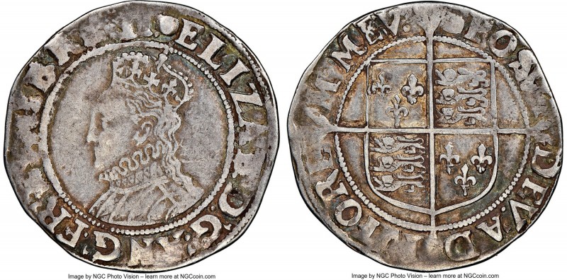 Elizabeth I (1558-1603) Shilling ND (1592-1595) VF25 NGC, Tower mint, Tun mm, Fi...