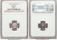 Victoria 3 Pence 1893 MS64 NGC, KM758. Violet and blue tone on semi-prooflike surfaces. 

HID09801242017

© 2020 Heritage Auctions | All Rights Re...