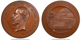 Edward VII as Prince bronzed copper Specimen "London Exhibition of Fine Arts" Medal 1874 SP65 PCGS, Eimer-1633, BHM-2992. 52mm. By G. Morgan. ALBERT E...