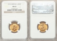 George V gold 1/2 Sovereign 1915 MS63 NGC, KM819. AGW 1177 oz. 

HID09801242017

© 2020 Heritage Auctions | All Rights Reserved