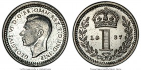 George VI 4-Piece Certified Proof Maundy Set 1937 PCGS, KM-MDS196. Includes Penny PR66 S-4090, 2 Pence PR65 S4089, 3 Pence PR66 S-4088, and 4 Pence PR...