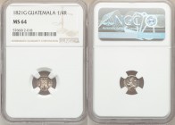 Ferdinand VII 1/4 Real 1821-G MS64 NGC, Nueva Guatemala mint, KM72. Pale purple toning on reflective surfaces. 

HID09801242017

© 2020 Heritage A...
