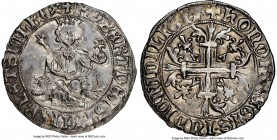 Naples & Sicily. Robert d'Anjou Gigliato ND (1309-1343) MS63 NGC, MIR-28. 28mm. 3.95gm. 

HID09801242017

© 2020 Heritage Auctions | All Rights Re...