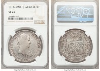 Ferdinand VII 8 Reales 1814/3 Mo-HJ VF25 NGC, Mexico City mint, KM111. Scarce date. 

HID09801242017

© 2020 Heritage Auctions | All Rights Reserv...