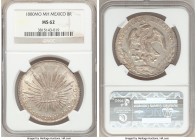 Republic 8 Reales 1880 Mo-MH MS62 NGC, Mexico City mint, KM377.10, DP-Mo65. Semi-prooflike with bold strike. 

HID09801242017

© 2020 Heritage Auc...