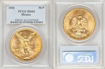 Estados Unidos gold 50 Pesos 1931 MS63 PCGS, Mexico City mint, KM481, Fr-172. AGW 1.2056 oz. 

HID09801242017

© 2020 Heritage Auctions | All Righ...