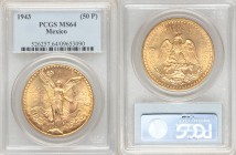 Estados Unidos gold 50 Pesos 1943 MS64 PCGS, Mexico City mint, KM482. AGW 1.2056 oz. 

HID09801242017

© 2020 Heritage Auctions | All Rights Reser...