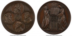 Geneva. Canton bronzed copper Specimen "300th Anniversary of Reformation" Medal 1835 SP63 PCGS, SM-1557, Whiting 680. 62mm. By A. Bovy. SEC CELEBR AVG...