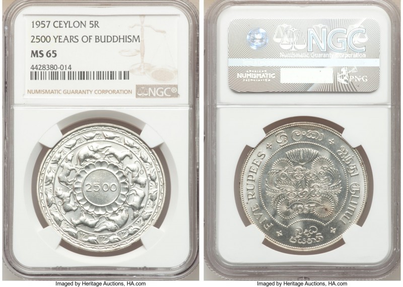 4-Piece Lot of Certified Assorted Issues NGC, 1) Ceylon: British Commonwealth. E...