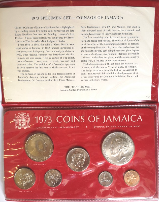 Monete Estere. Jamaica. Coin set da 7 valori. 1973. FDC. In confezione della zec...