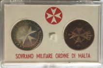 Monete Estere. Malta. Confezione contenente il 9 Tarì ed il 10 Grana 1967. Ag e Ae.