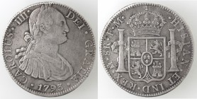 Messico. Carlo IV. 1788-1808. 8 Reales 1793 FM. Ag.