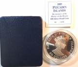 Pitcairn Islands. Elisabetta II. Dal 1952. 50 Dollari 1989. Ag 999.
