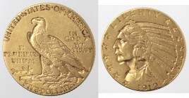 USA. 5 Dollari Indian Head 1912. Au.