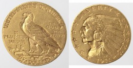 USA. 2,5 Dollari Indian Head 1911. Au.