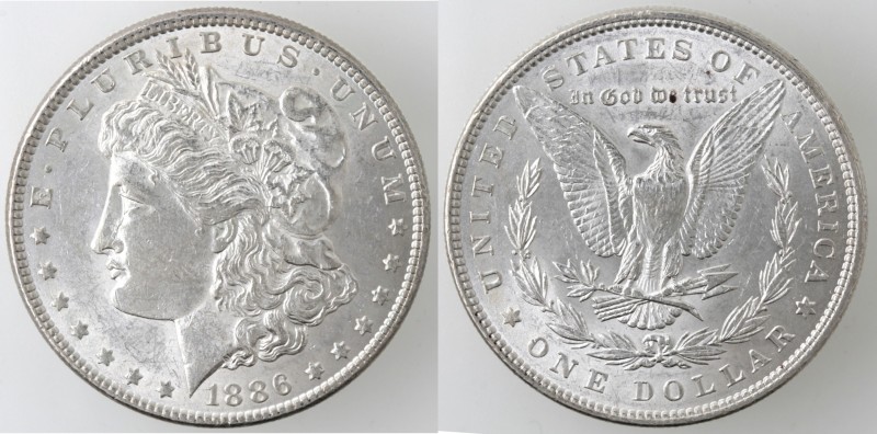 Monete Estere. USA. Dollaro Morgan 1886 Philadelphia. Ag. KM 110. Peso 26,71 gr....