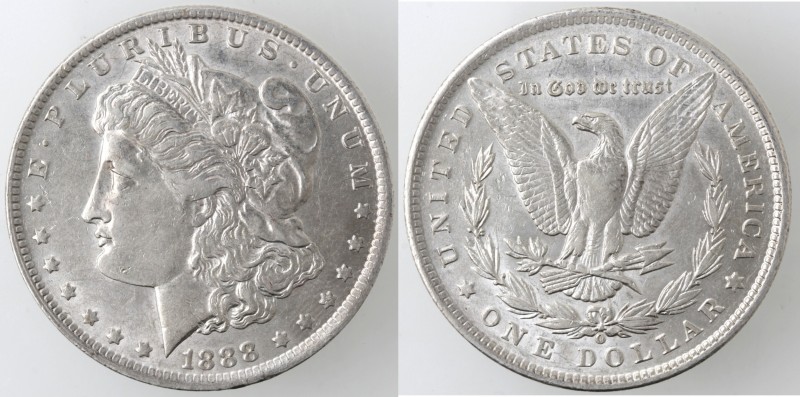 Monete Estere. USA. Dollaro Morgan 1888 O. Ag. KM 110. Peso 26,81 gr. qSPL.