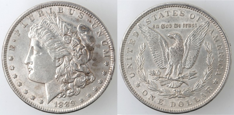 Monete Estere. USA. Dollaro Morgan 1889 Philadelphia. Ag. KM 110. Peso 26,76 gr....