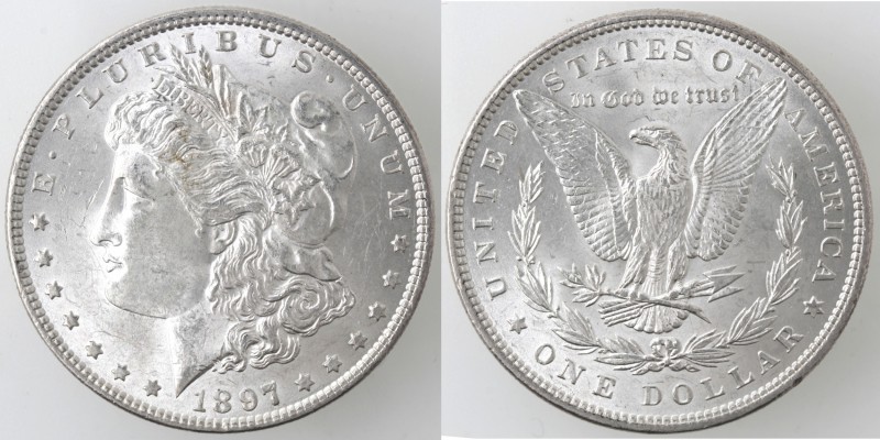 Monete Estere. USA. Dollaro Morgan 1897 Philadelphia. Ag. KM 110. Peso 26,88 gr....