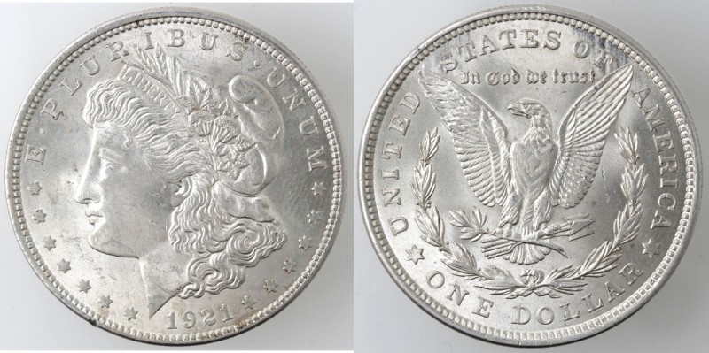 Monete Estere. USA. Dollaro Morgan 1921 Philadelphia. Ag. KM 110. Peso 26,82 gr....