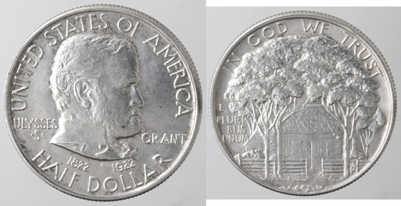 Monete Estere. USA. Mezzo Dollaro 1922 S. "Grant Memorial ". Ag. KM#151.1. Peso ...