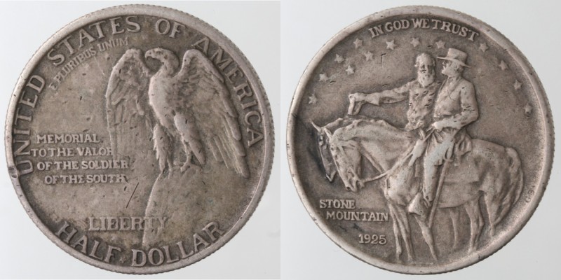 Monete Estere. USA. Mezzo Dollaro 1925 "Stone Mountain". Ag. Km. 157. Peso 12,38...