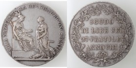 Milano. Repubblica Cisalpina. 1800-1802. Scudo da Lire Sei A. VIII. 1800. Ag.
