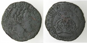 Napoli. Carlo V. 1516-1554. Due Cavalli con corona. Ae.