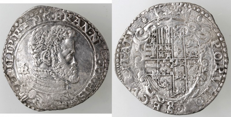 Zecche Italiane. Napoli. Filippo II. Da principe. 1554-1556. Mezzo Ducato. POPVL...