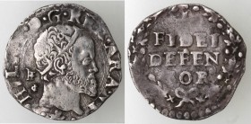 Napoli. Filippo II. 1556-1598. Carlino. Sigle IAF C. Ag.