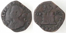 Napoli. Filippo IV. 1621-1665. 9 Cavalli 1630. Ae. 