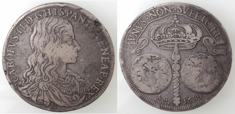Zecche Italiane. Napoli. Carlo II. 1674-1700. Ducato 1684. Ag. M 5. Peso gr. 27,...