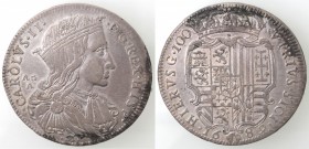 Napoli. Carlo II. 1674-1700. Ducato 1689. Ag.