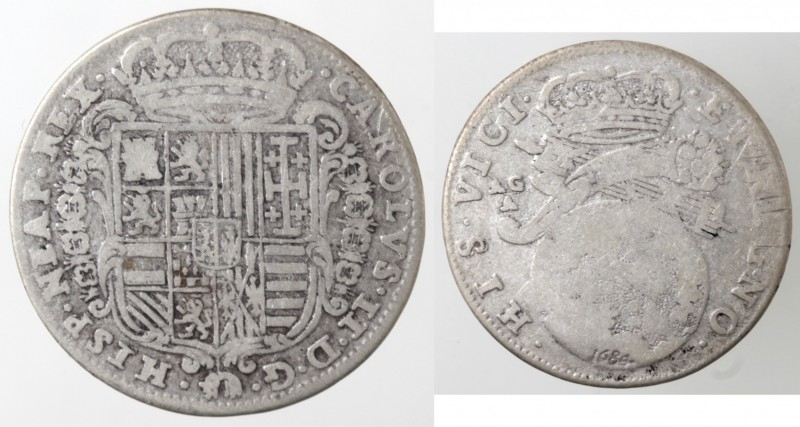 Zecche Italiane. Napoli. Carlo II. 1674-1700. Tarì 1684. Ag. M 16. Peso gr. 5,42...